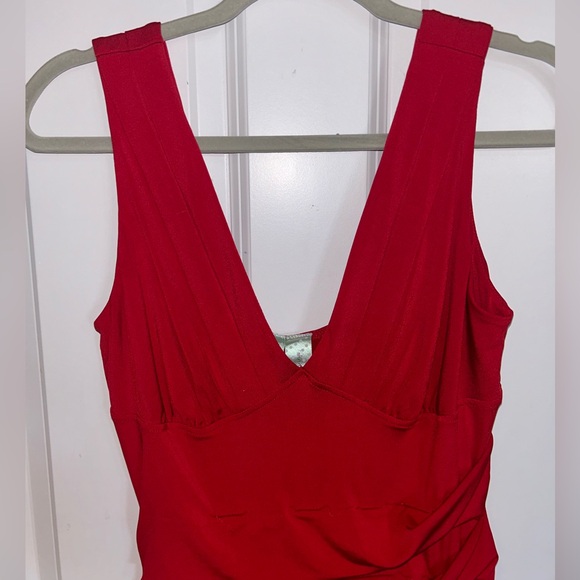 Red Ruched Bodycon Mini Dress - Picture 3 of 3